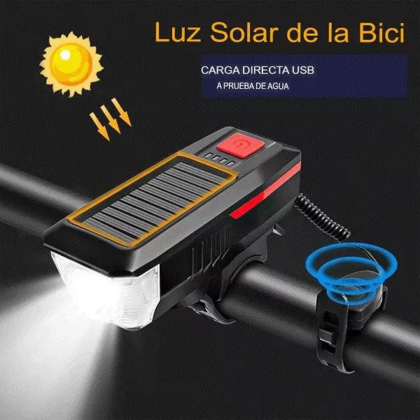 LUZ PARA BICICLETA CON PANEL SOLAR - EXPRESS 🇨🇱