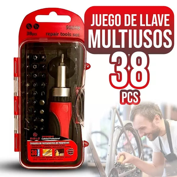 JUEGO DE LLAVE 38 PIEZAS MULTIUSOS - EXPRESS 🇨🇱