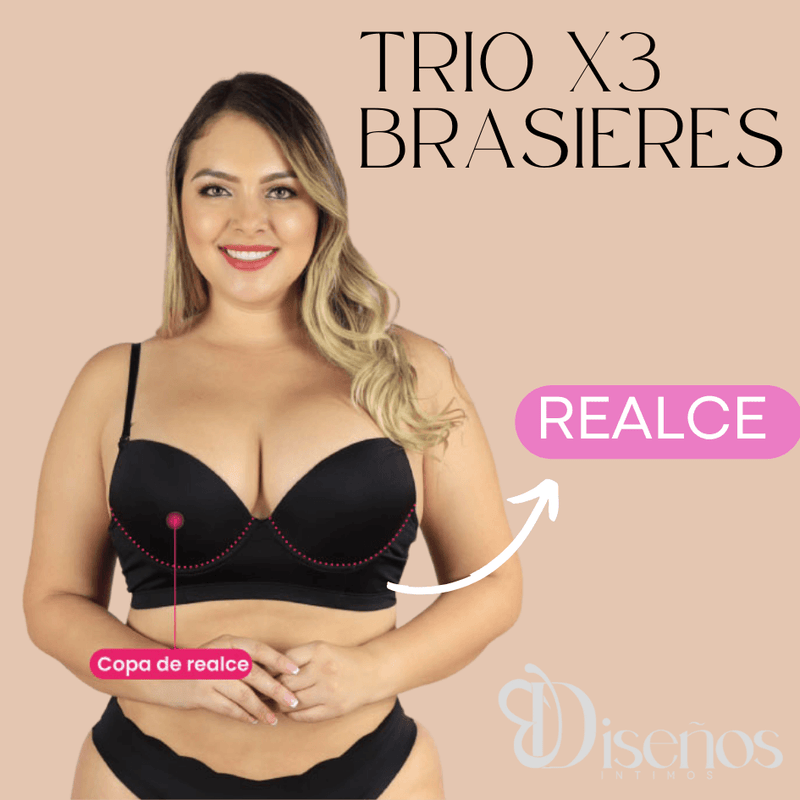 Trio x3 Brassier👌🏾- Compre 1 y Reciba 2 - EXPRESS 🇨🇱